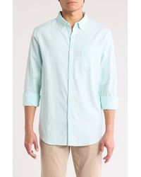 Original Penguin - Linen Blend Woven Solid Button-Down Shirt - Lyst