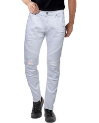 Xray Jeans - Raw X Distressed Moto Slim Jeans - Lyst