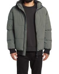 Noize - Quilted Hooded Puffer Bomber - Lyst