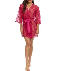 Flora Nikrooz - Meg Floral Embroidered Tulle Wrap - Lyst