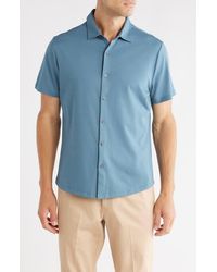 Robert Barakett - Glensea Short Sleeve Button-Up Knit Shirt - Lyst