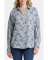 NYDJ - Becky Recycled Polyester Georgette Blouse - Lyst