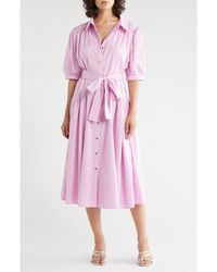 DKNY - Drop Waist Midi Dress - Lyst