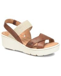 Børn - Gila Platform Wedge Slingback Sandal - Lyst