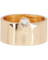 Nordstrom - Cubic Zirconia Accent Cigar Band Ring - Lyst