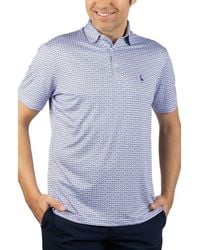 Tailorbyrd - Nested Diamond Print Performance Polo - Lyst