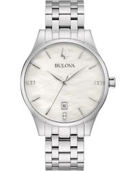 Bulova - Classic Mother-Of-Pearl Bracelet Watch, 30Mm - Lyst