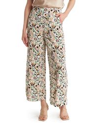 Tahari - Floral Palazzo Ankle Pants - Lyst