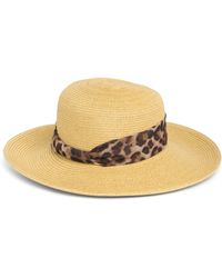 Nordstrom - Abstract Stripe Band Straw Hat - Lyst