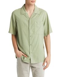 NN07 - Julio 5029 Short Sleeve Lyocell & Linen Button-up Camp Shirt - Lyst