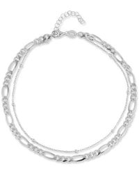 Chloe and Madison - Layered Chain Anklet - Lyst
