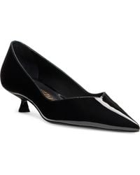 Stuart Weitzman - Eva Kitten Heel Pointed Toe Pump - Lyst