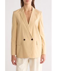 Theory - Double Breasted Linen Blend Jacket - Lyst