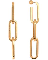 Burberry Gold-plated Link Drop Earrings - Metallic