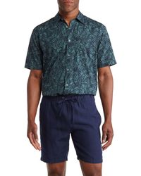 COASTAORO - Patterned Short Sleeve Cotton Button-up Shirt - Lyst