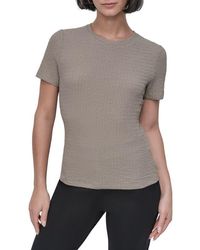DKNY - Textured T-Shirt - Lyst