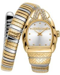 Roberto Cavalli - Aurora Snake Wraparound Bracelet Watch, 24Mm X 30Mm - Lyst