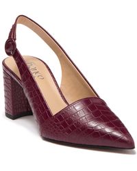 franco sarto vickie slingback kitten heel pump