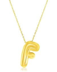 Simona - Bubble Initial Pendant Necklace - Lyst