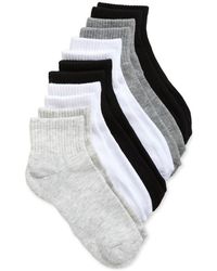 Steve Madden - Assorted 6-Pack Quarter Crew Socks - Lyst
