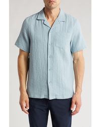 Original Penguin - Cotton Gauze Short Sleeve Button-up Camp Shirt - Lyst