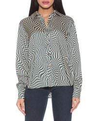 Alexia Admor - Rylin Silky Front Button Blouse - Lyst