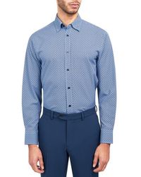 W.r.k. - Regular Fit Mosaic Geo Print Stretch Performance Dress Shirt - Lyst