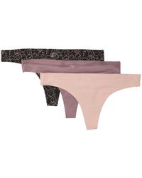 Jessica Simpson Invisible Lines Thong - Pack Of 3 - Pink