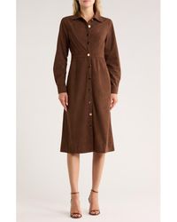 AREA STARS - Dion Long Sleeve Shirtdress - Lyst