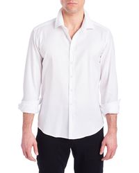 PINOPORTE - Byron Long Sleeve Button Front Shirt - Lyst