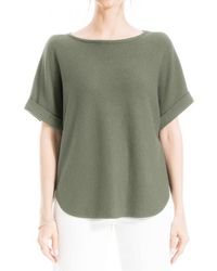 Max Studio - Short Sleeve Ribbed T-Shirt - Lyst
