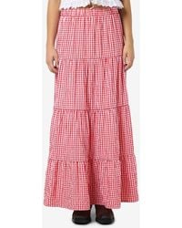Noisy May - Dimitra Gingham Tiered Maxi Skirt - Lyst