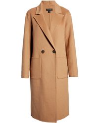 belted wool blend coat halogen