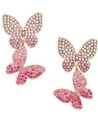 BaubleBar - Butterfly Pavé Crystal Drop Earrings - Lyst