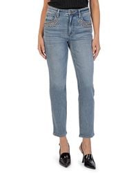 Kut From The Kloth - Rachael Fab Ab Embellished High Waist Mom Jeans - Lyst