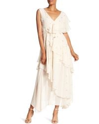 religion prosperity ruffle maxi dress