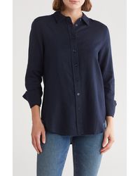 Ellen Tracy - Linen Blend Button-up Shirt - Lyst