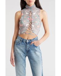 AFRM - Gissel Front Lace-up Top - Lyst