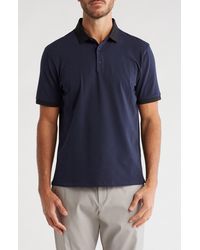 Kenneth Cole - Contrast Collar Stretch Cotton Polo - Lyst