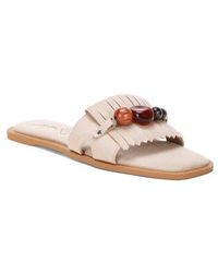 London Rag Slides LONDON RAG Dinasa Slide Sandal in Brown | Lyst