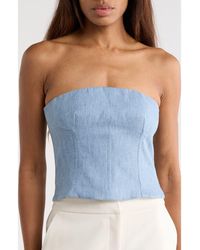Twp - Jillian Strapless Bustier Crop Top - Lyst