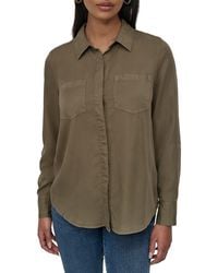 DKNY - Tencel Lyocell Chambray Button-Up Shirt - Lyst