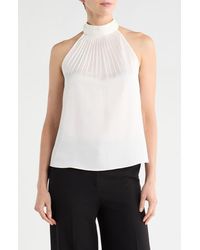 Catherine Malandrino - Emboidered Collar Halter Top - Lyst