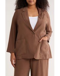 Max Studio - Oversize Brushed Twill Blazer - Lyst