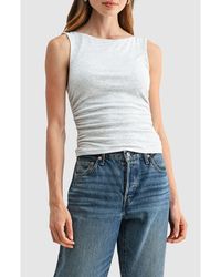Lush - Boat Neck Side Cinched Knit Tank - Lyst