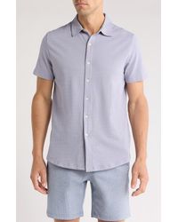 WESTZEROONE - Freeson Short Sleeve Stretch Cotton Button-Up Shirt - Lyst