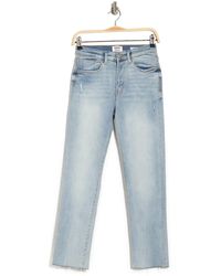 Kensie High Waist Slim Straight Leg Jeans In Pace W/dest At Nordstrom Rack - Blue