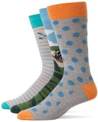 Lorenzo Uomo - Assorted 3-Pack Crew Socks - Lyst