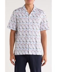 Bugatchi - Cole Short Sleeve 8-Way Stretch Ooohcotton Camp Shirt - Lyst