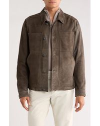 Nordstrom - Suede Utility Jacket - Lyst